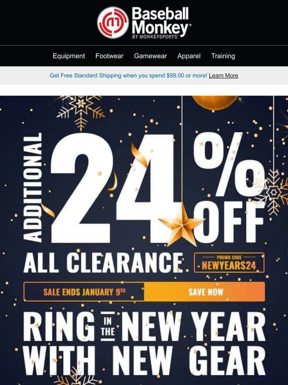 Fireworks of Savings! Celebrate the New Year with 24% Off Clearance!