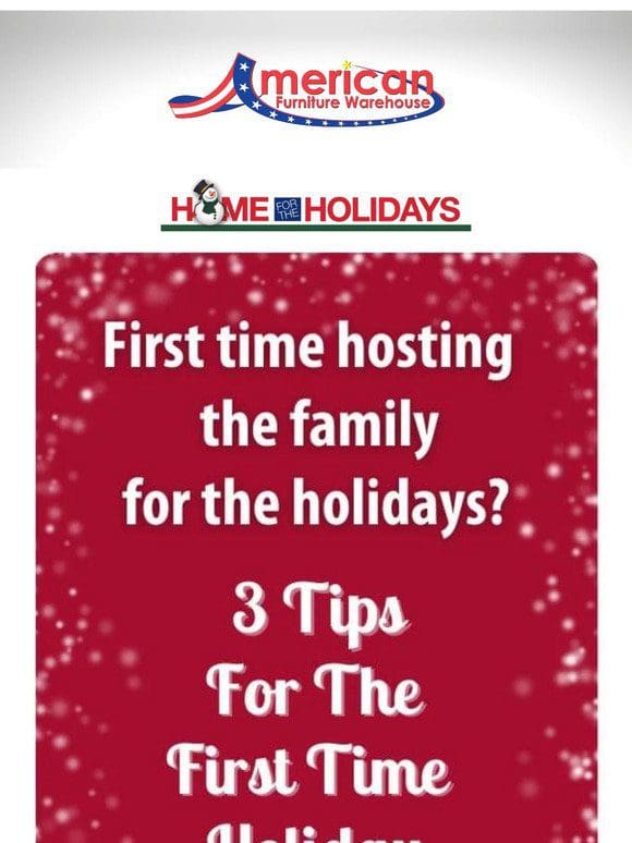 First time holiday hosting tips here