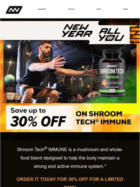 Flash Sale! 30% Off Shroom Tech Immune