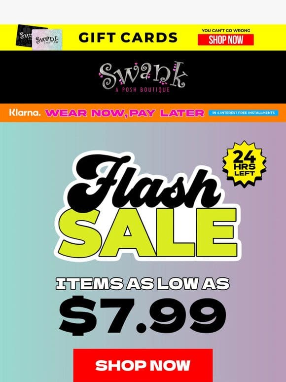 Flash Sale Rush… 24 hrs left!!