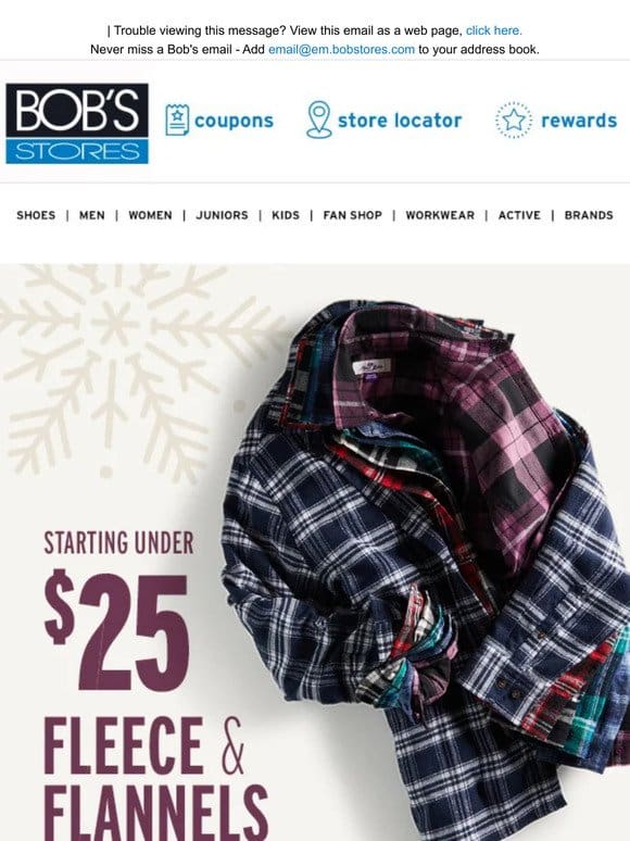Fleece & Flannels Starting Under $25!