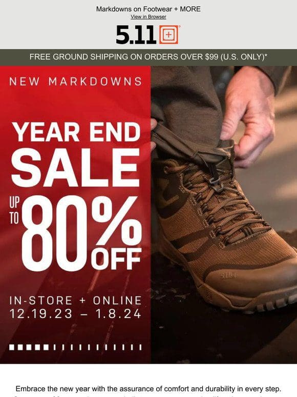Forge Your Own Path With Up To 80% Off Footwear