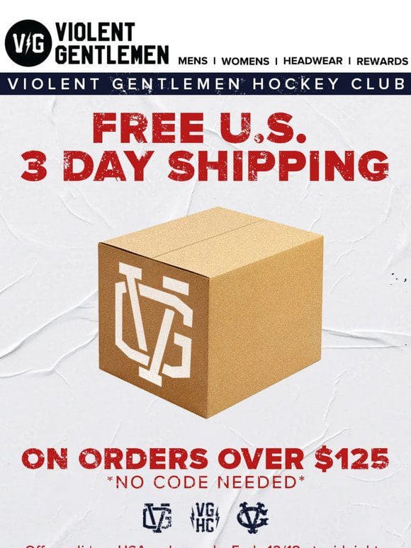 Free 3 Day USA Shipping