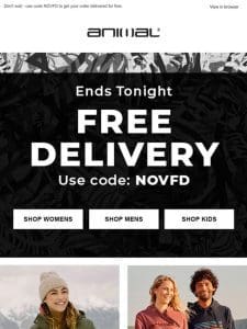 Free Delivery Ends Tonight ⏰