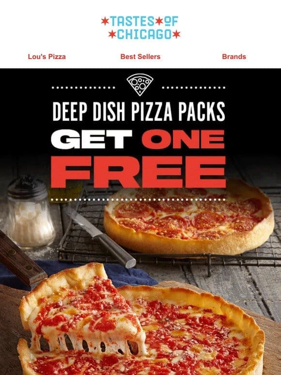 Free Pizza With Pizza Packs!
