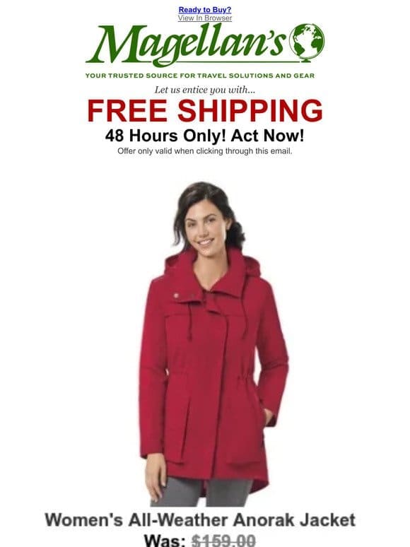 Free Shipping – 48 Hours ONLY!