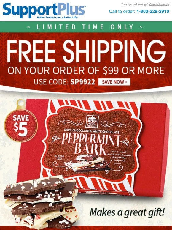 Free Shipping! Save When You Shop Now