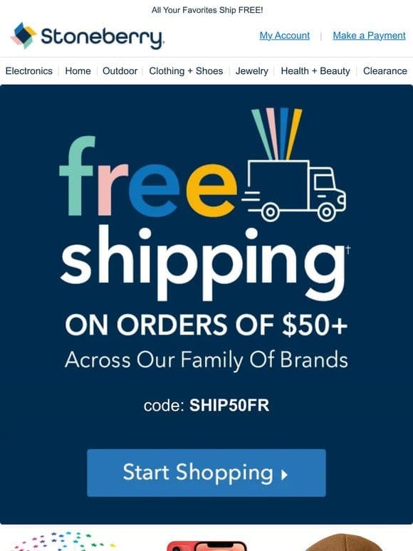 Free Shipping Sitewide? Best Day EVER!