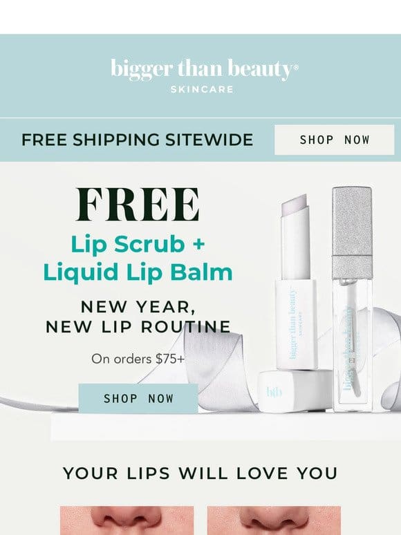 Free Shipping and 2 Full-Size Lip Favorites!