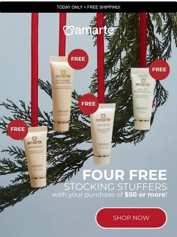 Free Stocking Stuffers with $50+ Purchase!
