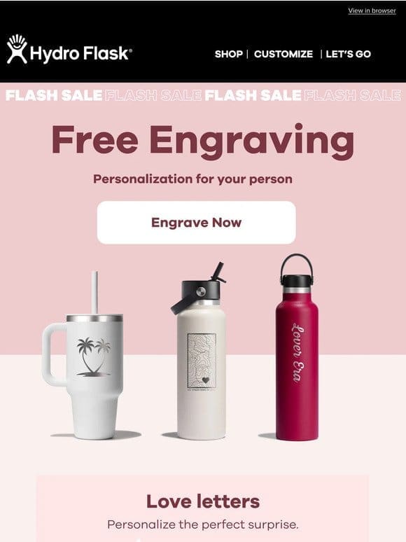 Free engraving flash sale
