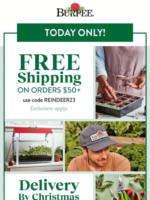 Free shipping today!