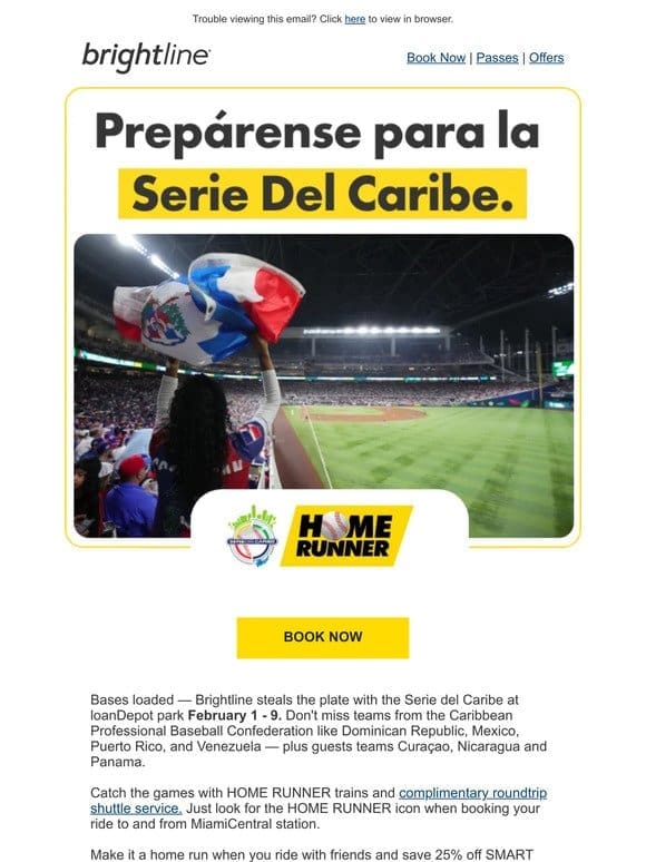 Free shuttles to Serie del Caribe.