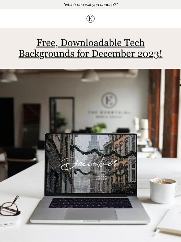 Free， Downloadable Tech Backgrounds for December 2023!