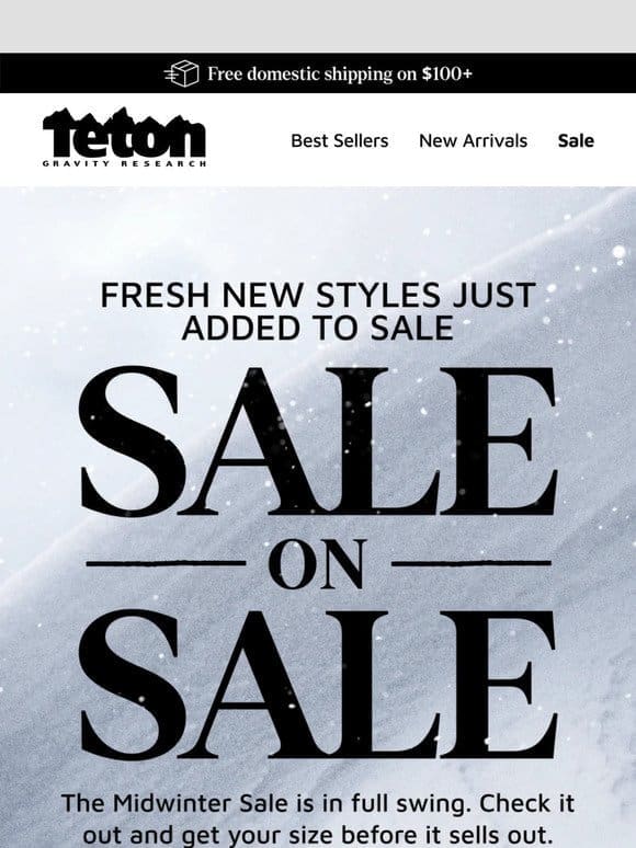 Fresh Styles Added to Sale Outlet – Get Extra 25% Off