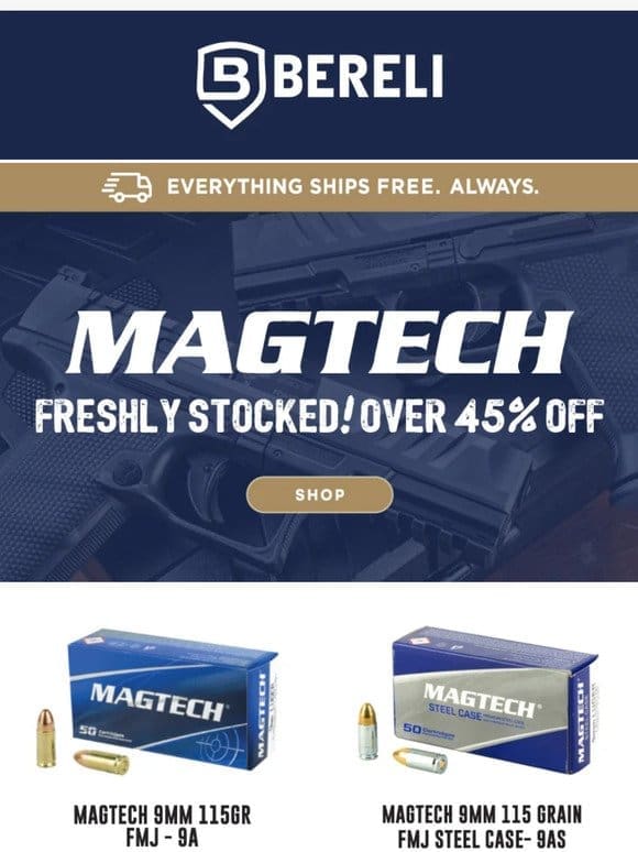 Freshly Stocked ♨️ Magtech Ammo