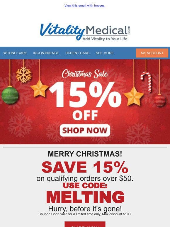Friend， Save 15% off Merry Christmas
