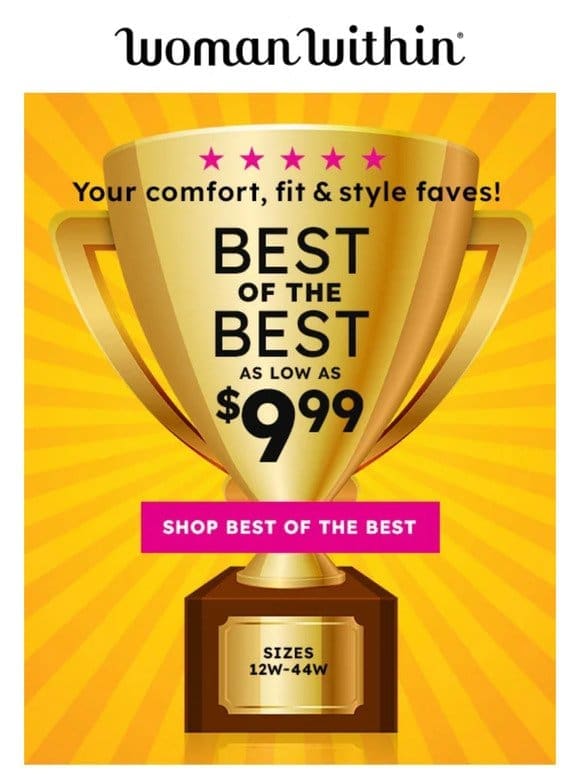 From $9.99 Sale Ends Soon!   Your Comfort， Fit & Style Faves!