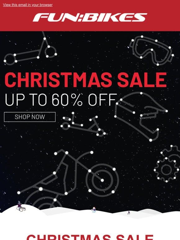 FunBikes Christmas Sale Begins Now With Up To 60% Off!