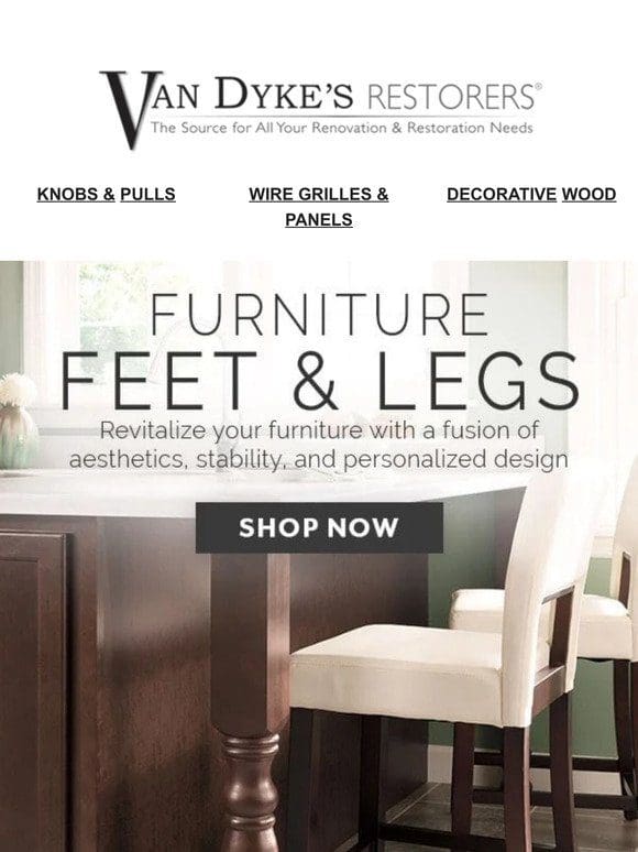 Furniture Feet & Legs: a New Year of Updates!