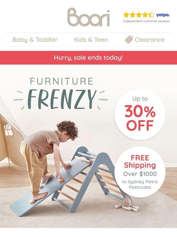 Furniture Frenzy ends TONIGHT