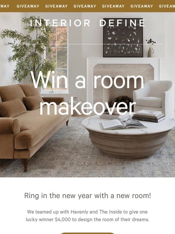 GIVEAWAY: Win a $4，000 home makeover