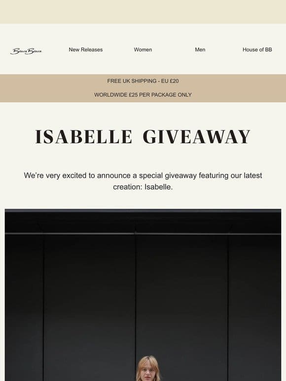 GIVEAWAY – featuring ISABELLE!!