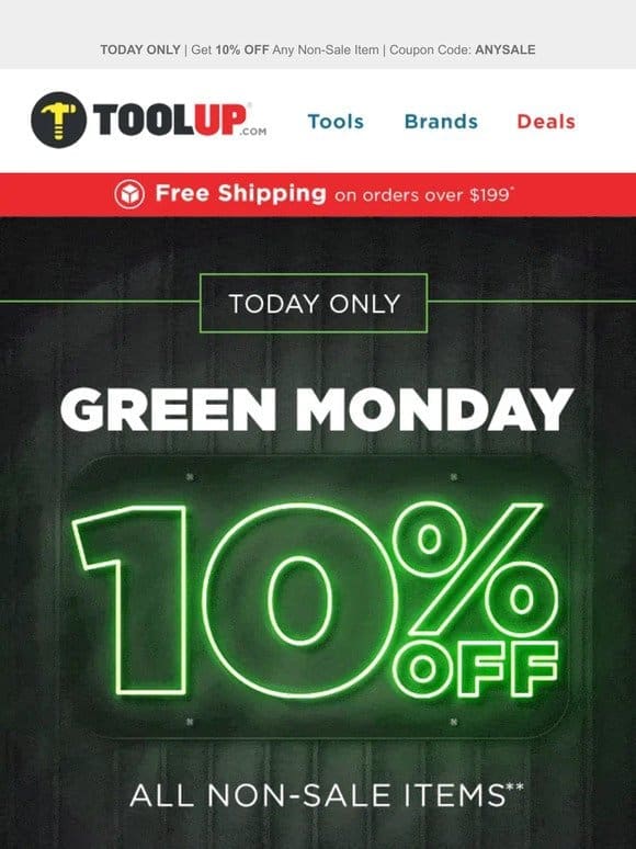 GREEN MONDAY Flash Sale – Today Only!