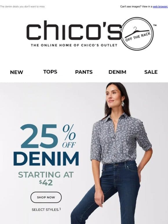 Get 25% off the jeans you want