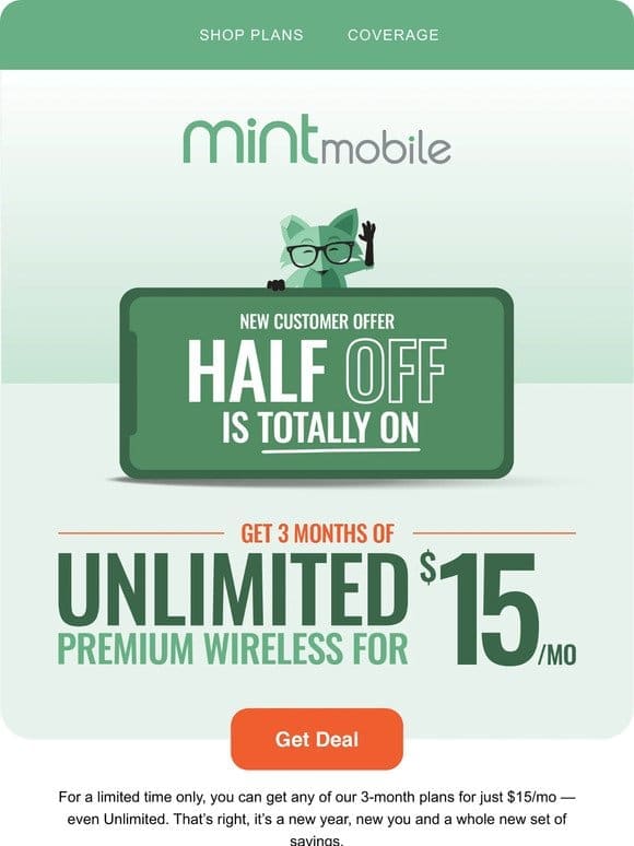 Get 3 months of Unlimited for just $15/mo
