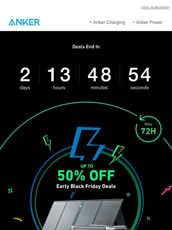 Get Early Black Friday Deals Now   Next 72 Hours Only
