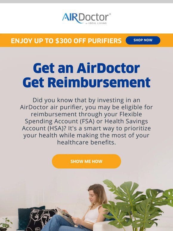 Get Reimbursed for Your AirDoctor Purifier Purchase