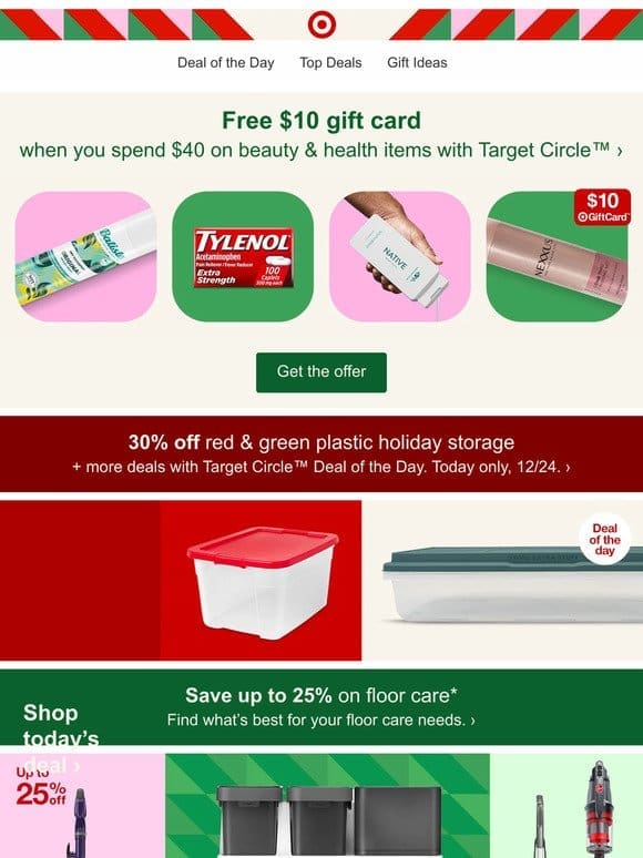 Get a $10 gift card when you spend $40 on beauty & health
