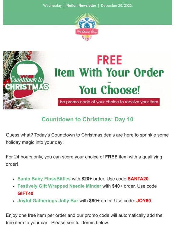 Get a FREE item with your order!