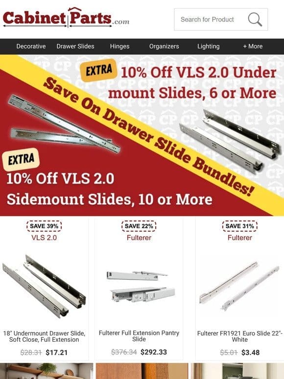 Get an extra 1️⃣0️⃣% off drawer slide bundles