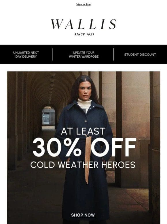 Get at least 30% off your cold-weather heroes