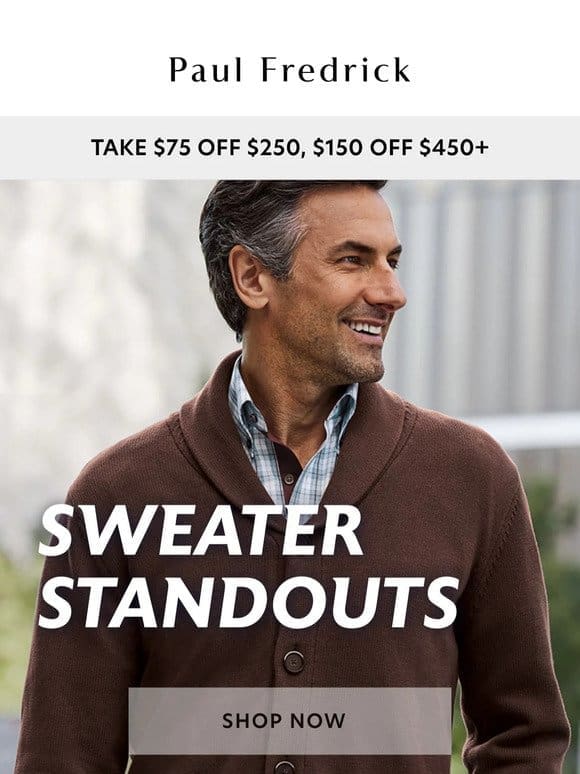 Get comfortable with the season’s best sweaters
