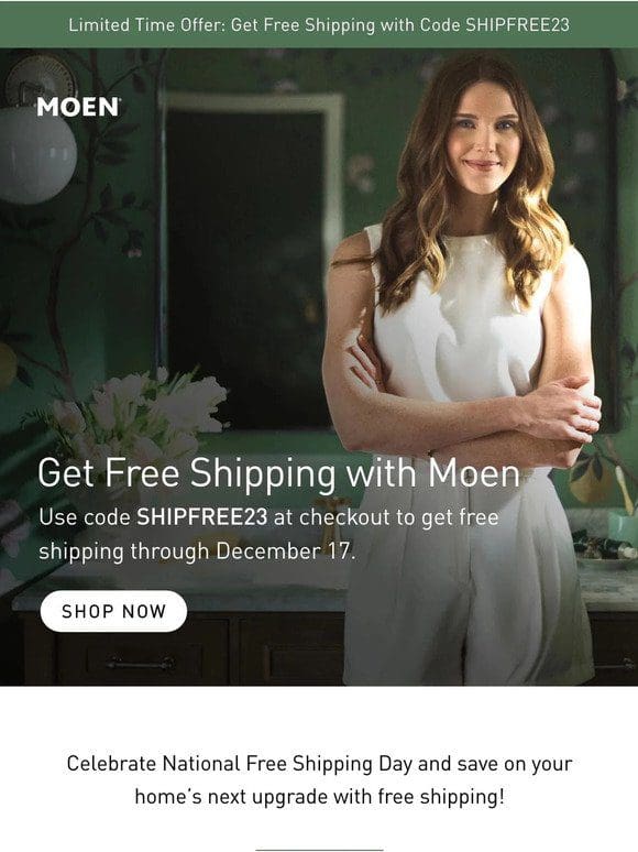 Get free shipping on National Free Shipping Day