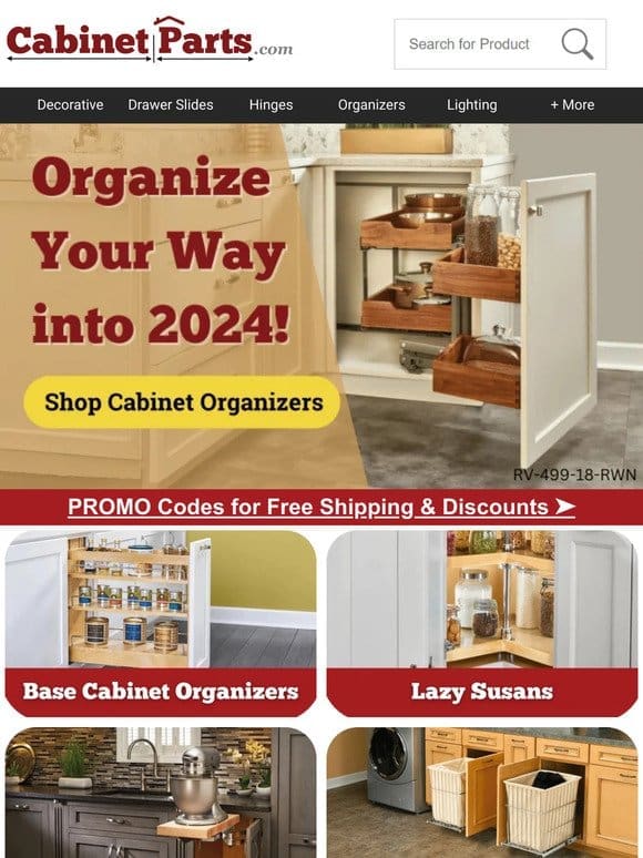 Get free shipping on cabinet organizers!
