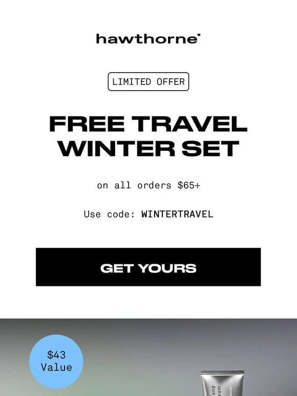 Get your FREE travel winter set now