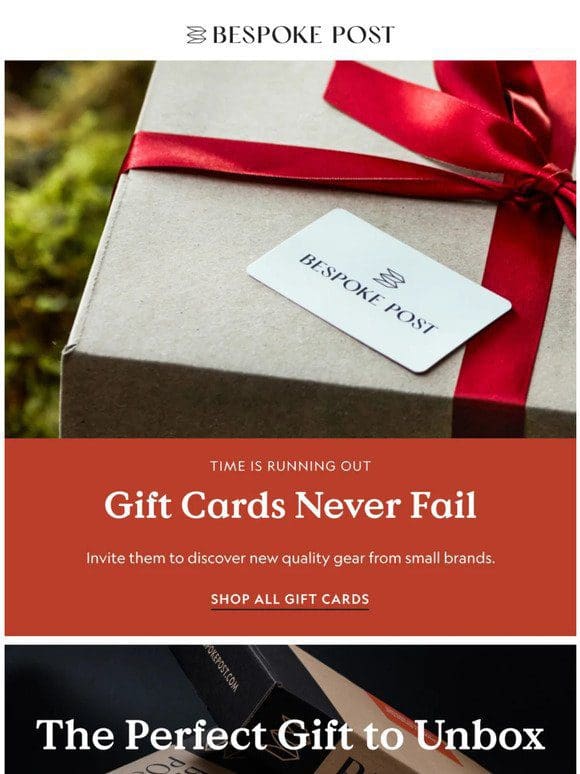 Gift Cards: Still Time For The Perfect Present