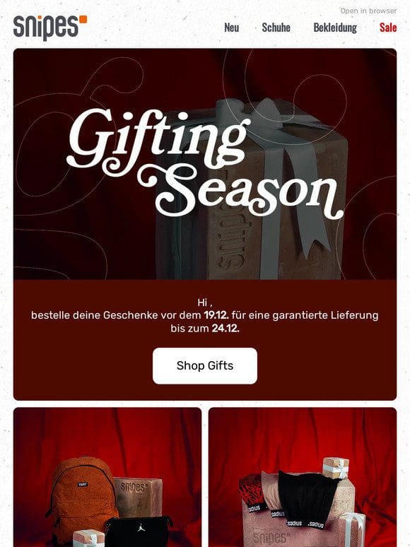 Gifting Season bei SNIPES