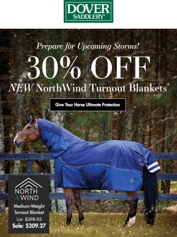 Give Your Horse Ultimate Protection – 30% Off New NorthWind Blankets