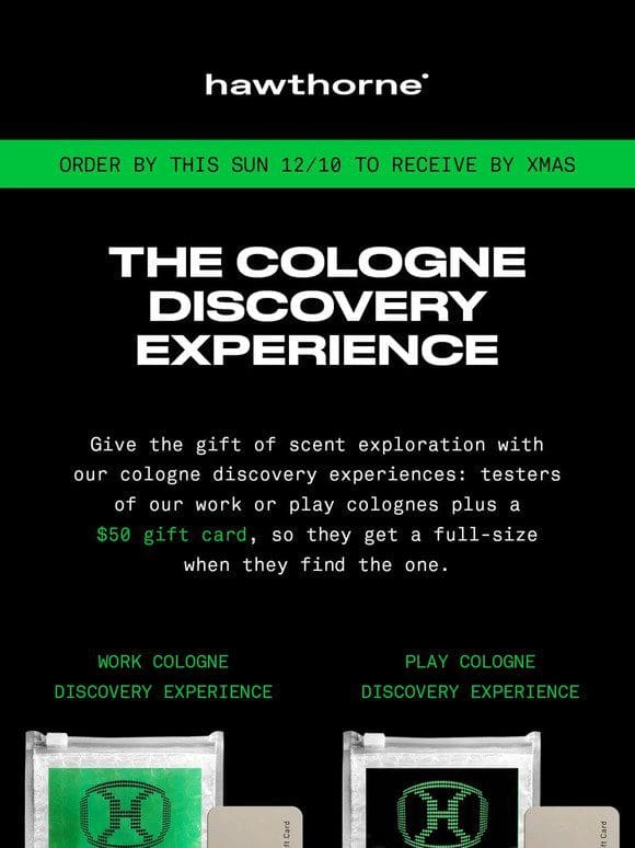Give the gift of cologne discovery