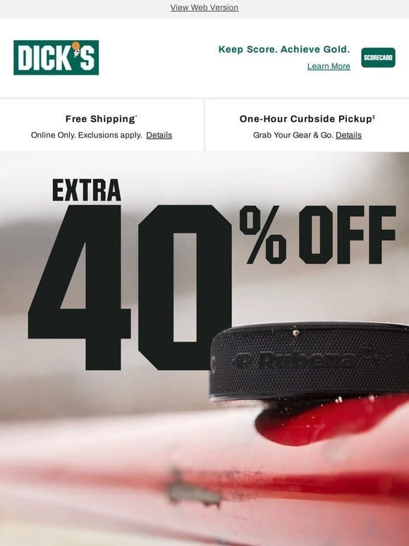 Go， go， go! An extra 40% off select clearance clothing can be found in this email