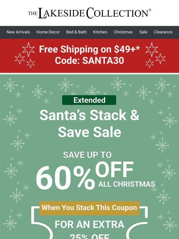 Grab it Now: Santa’s Stack and Save Extended for Another Day!