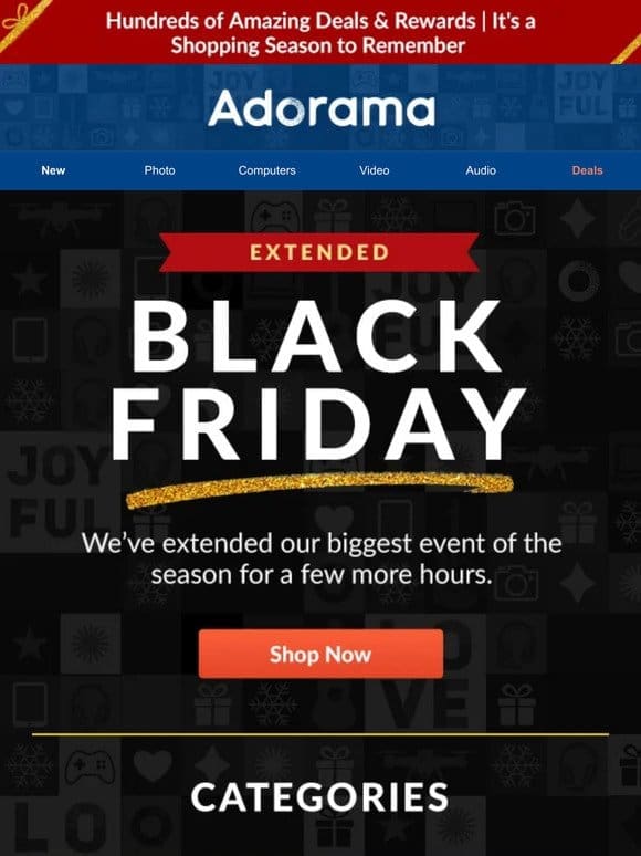 Great News! Black Friday Is BACK