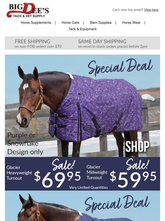Great deals on Turnout Blankets!