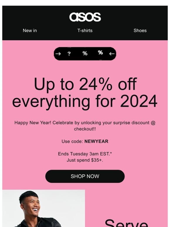 HNY   Up to 24% off everything ✨