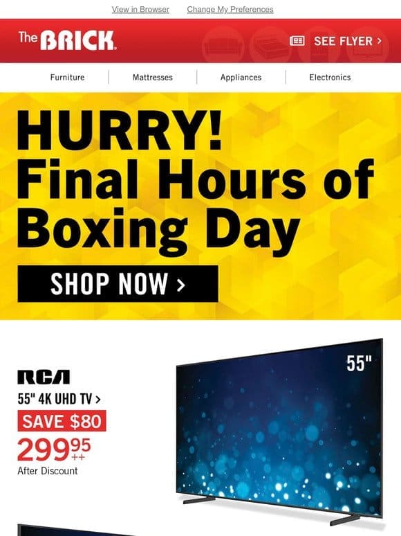 HURRY! Boxing Day Deals Disappearing Shortly!